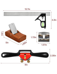 Afilador Manual Elesunory 22.86 cm con Cuchillas y Regla 2