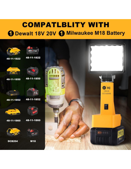 Luz de Trabajo LED Inalámbrica NS 90W 12000LM 2 Modos Luz de Trabajo LED Inalámbrica NS 90W 12000LM 2 Modos