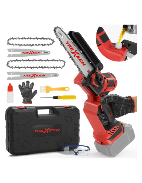 Mini Motosierra TREXEEN M18 2 en 1 20 y 15 cm Inalámbrica Mini Motosierra TREXEEN M18 2 en 1 20 y 15 cm Inalámbrica