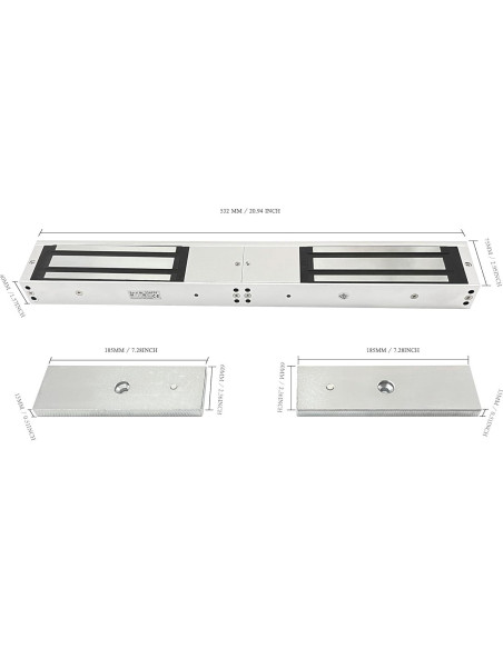 Cerradura Electromagnética NCLTHS Doble Puerta 500KG 12V Cerradura Electromagnética NCLTHS Doble Puerta 500KG 12V