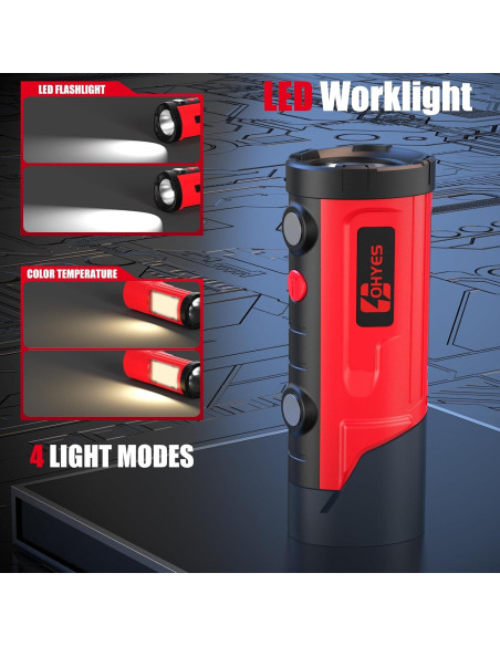 Luz de Trabajo OHYES 12V con Base Magnética y Modos Dual Luz de Trabajo OHYES 12V con Base Magnética y Modos Dual