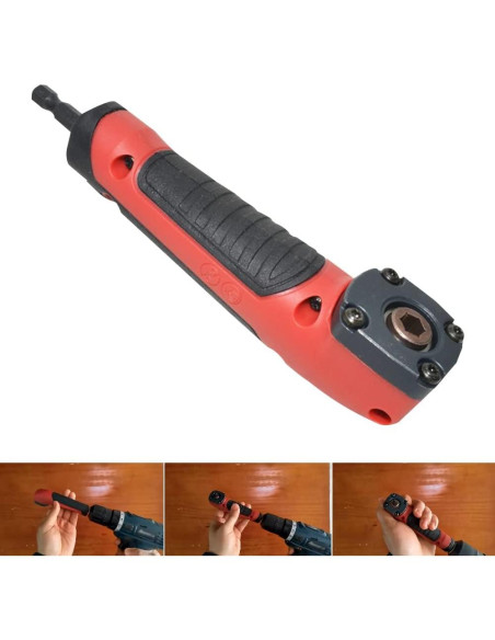 Adaptador de Taladro en Ángulo Recto MJFUNTXY 18V Rojo Adaptador de Taladro en Ángulo Recto MJFUNTXY 18V Rojo