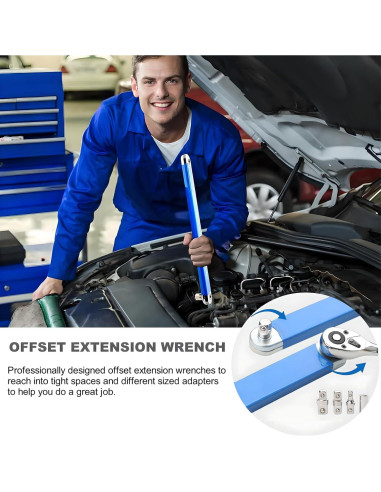 Llave de extensión RZKNIP con offset 38.1 cm y adaptadores