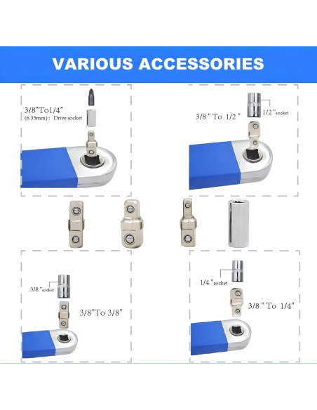Llave de extensión RZKNIP con offset 38.1 cm y adaptadores Llave de extensión RZKNIP con offset 38.1 cm y adaptadores