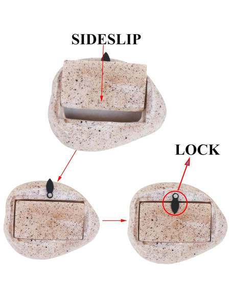 Roca de Llave Oculta Hualayou - Almacenamiento Discreto Roca de Llave Oculta Hualayou - Almacenamiento Discreto