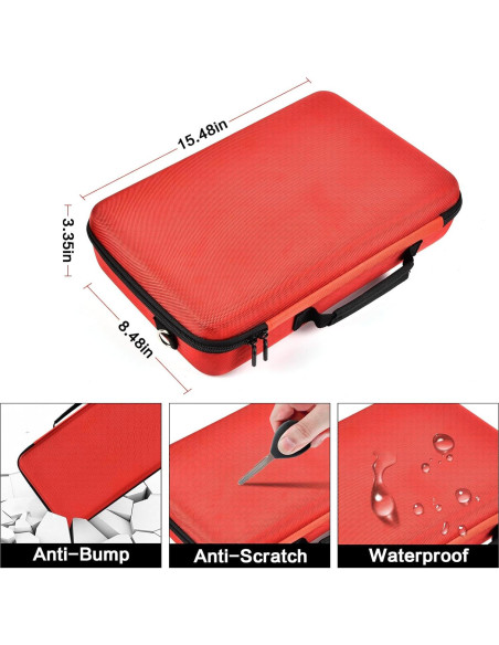 Funda Dura para Baterías Milwaukee M18/M12 39x21x8.5cm - Rojo Funda Dura para Baterías Milwaukee M18/M12 39x21x8.5cm - Rojo