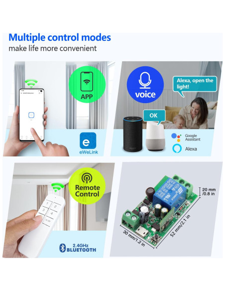 Interruptor Inteligente WiFi DieseRC EW748 4x1 Control APP Interruptor Inteligente WiFi DieseRC EW748 4x1 Control APP