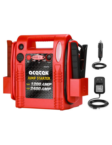 Arrancador de Batería Acetek HH974 12V/24V 1800A USB