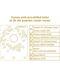 Adaptador de Riel Guía para Router O'SKOOL RTA010 Aluminio 2