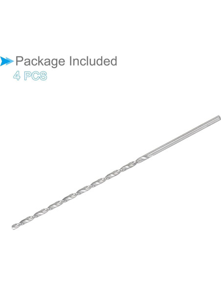 Brocas de Taladro Twist 4.2mm x 200mm CoCud - Acero HSS 4 Pzas Brocas de Taladro Twist 4.2mm x 200mm CoCud - Acero HSS 4 Pzas