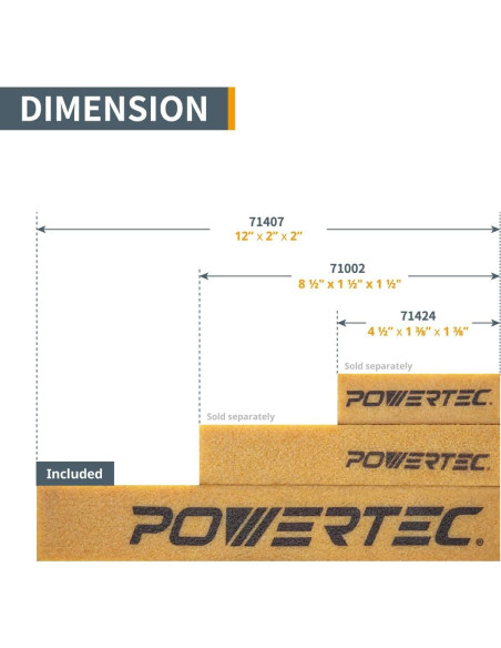 Barra de Limpieza Abrasiva POWERTEC 30cm 2PK - Lijado Efectivo Barra de Limpieza Abrasiva POWERTEC 30cm 2PK - Lijado Efectivo