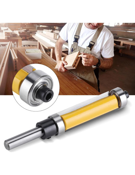 Broca niveladora Gorgeri 1/4" vástago 38mm para router Broca niveladora Gorgeri 1/4" vástago 38mm para router