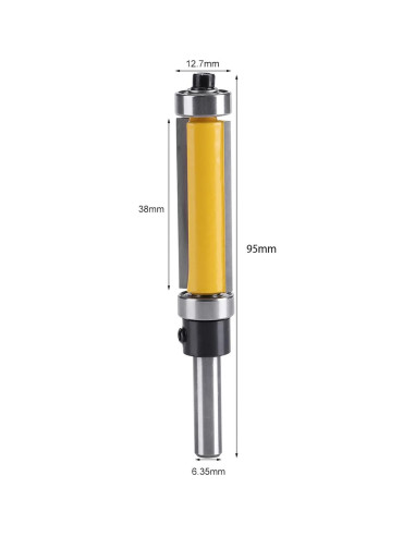 Broca niveladora Gorgeri 1/4" vástago 38mm para router