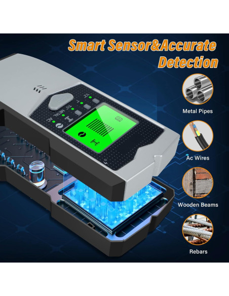 Buscador de Estudio Escáner de Pared Relahous 5 en 1 LCD Buscador de Estudio Escáner de Pared Relahous 5 en 1 LCD