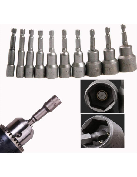 Conjunto de 5 Destornilladores Hexagonales Utoolmart 10mm Conjunto de 5 Destornilladores Hexagonales Utoolmart 10mm