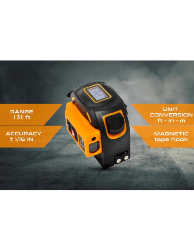 Cinta Métrica Digital IDARA 2 en 1 con Láser 40m y 5m