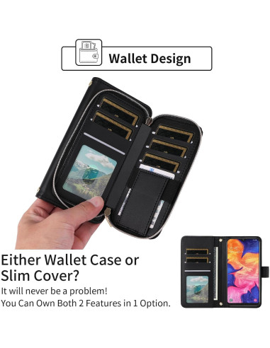 Funda Furiet para Samsung Galaxy A10e con Correa y Monedero