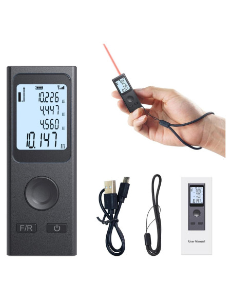 Medidor Láser WANLUTECH LT-40P 40m Carga USB Pantalla LCD Medidor Láser WANLUTECH LT-40P 40m Carga USB Pantalla LCD