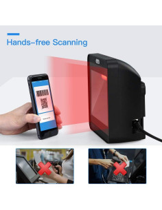 Escáner de Códigos de Barras 2D Eyoyo Automático USB 2