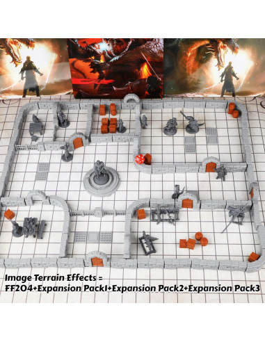 Paredes de Mazmorras AUSPDICE 40pcs Modular 5cm RPG