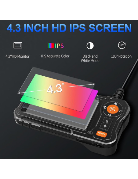 Cámara Endoscópica WINWEND 4.3" HD 1080P IP67 con Luz Cámara Endoscópica WINWEND 4.3" HD 1080P IP67 con Luz