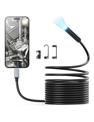 Cámara Borescopio Teslong USB-C 3m con Luz LED IP67