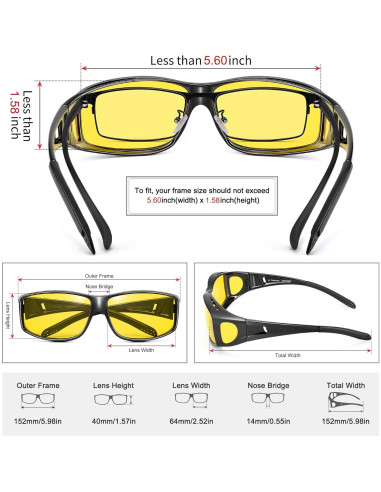 Gafas de Sol Polarizadas URUMQI para Conducir de Noche