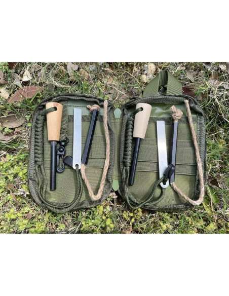 Kit de Inicio de Fuego OTXEER con Varillas y Bolsa Verde Kit de Inicio de Fuego OTXEER con Varillas y Bolsa Verde