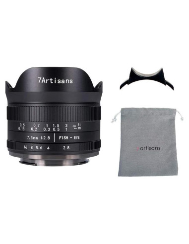 Lente Fijo 7 Artisans 7.5mm F2.8 Ojo de Pez para Sony E