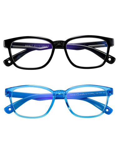 Gafas Anti Luz Azul Niños AHXLL GT8140 3-9 Años (Negro+Azul)