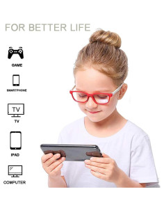 Gafas Anti Luz Azul Niños AHXLL GT8140 3-9 Años (Negro+Azul) 2