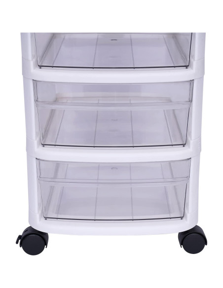 Gabinete Organizador de Plástico ILWorkTLs 6 Cajones Blanco 36x30x87cm Gabinete Organizador de Plástico ILWorkTLs 6 Cajones Blanco 36x30x87cm