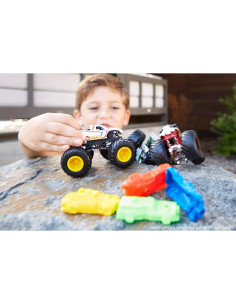Set Camiones Monstruo Hot Wheels + Auto Aplastable 1:64 2