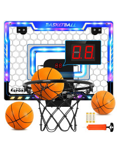 Canasta de Baloncesto AOKESI Mini LED Plegable para Puerta