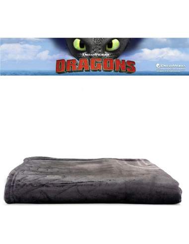 Manta Franco Cómic Toothless 116x152 cm Suave para Niños