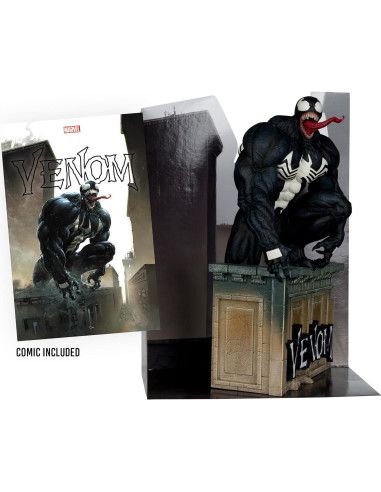 Figura Coleccionable Venom McFarlane 1:6 con Escena y Cómic