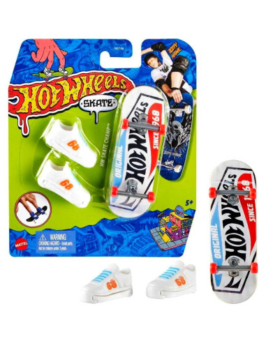 Patineta de Dedo Hot Wheels Tony Hawk con Zapatos