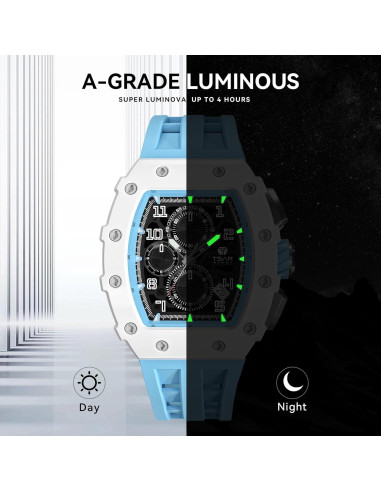 Reloj de Hombre TSAR BOMBA Analógico Impermeable 50m Azul