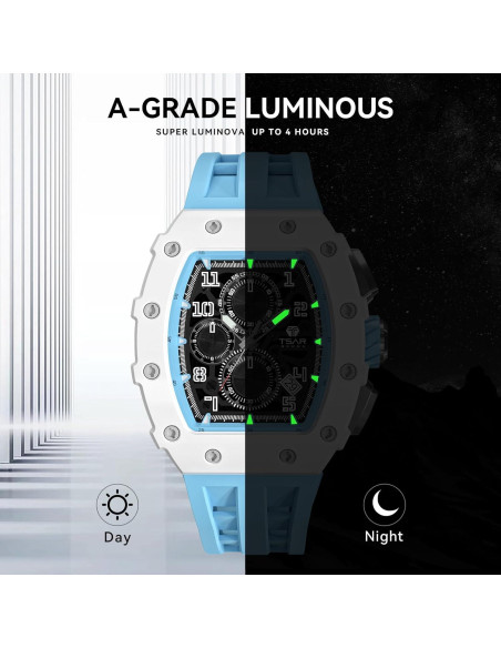 Reloj de Hombre TSAR BOMBA Analógico Impermeable 50m Azul Reloj de Hombre TSAR BOMBA Analógico Impermeable 50m Azul