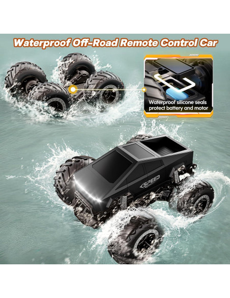 Coche RC Cybertruck HOMETALL 1:16 Todo Terreno Negro Coche RC Cybertruck HOMETALL 1:16 Todo Terreno Negro