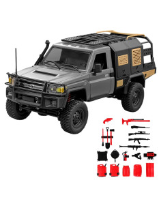 Camioneta RC MN82S 1:12 4WD Escalada 1200mAh Plata