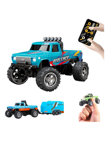 Mini Camión RC BINGONE HG4 1:64 con Luces LED y Control Remoto