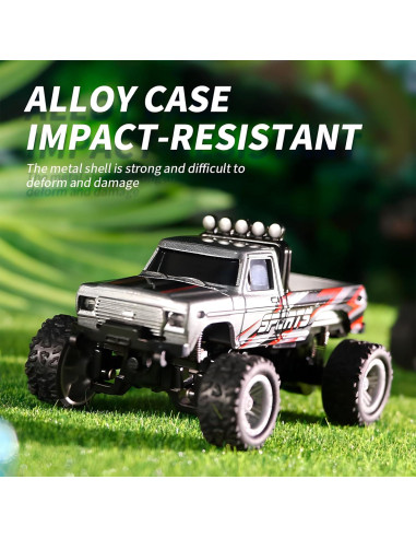 Mini Camión RC BINGONE HG4 1:64 con Luces LED y Control Remoto