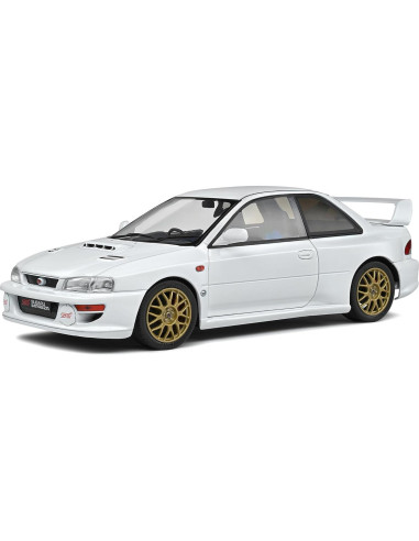 Modelo Coche 1998 Impreza 22B Solido 1/18 Blanco Ruedas Doradas