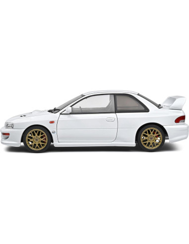 Modelo Coche 1998 Impreza 22B Solido 1/18 Blanco Ruedas Doradas