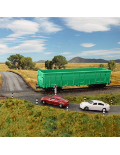 Carro de Góndola HO 1:87 EVEMODEL Verde para Ferrocarril 2