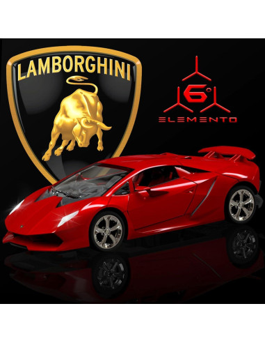Coche RC Lamborghini Sesto Elemento 1:24 Rojo para Niños