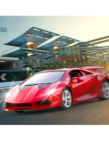 Coche RC Lamborghini Sesto Elemento 1:24 Rojo para Niños