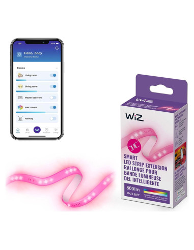 Tira de Luz LED WiZ 1M RGB Wi-Fi Control Remoto
