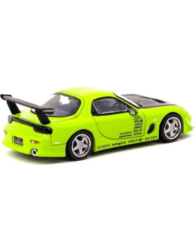 Modelo Diecast Tarmac Works RX-7 FD3S Verde 1/64